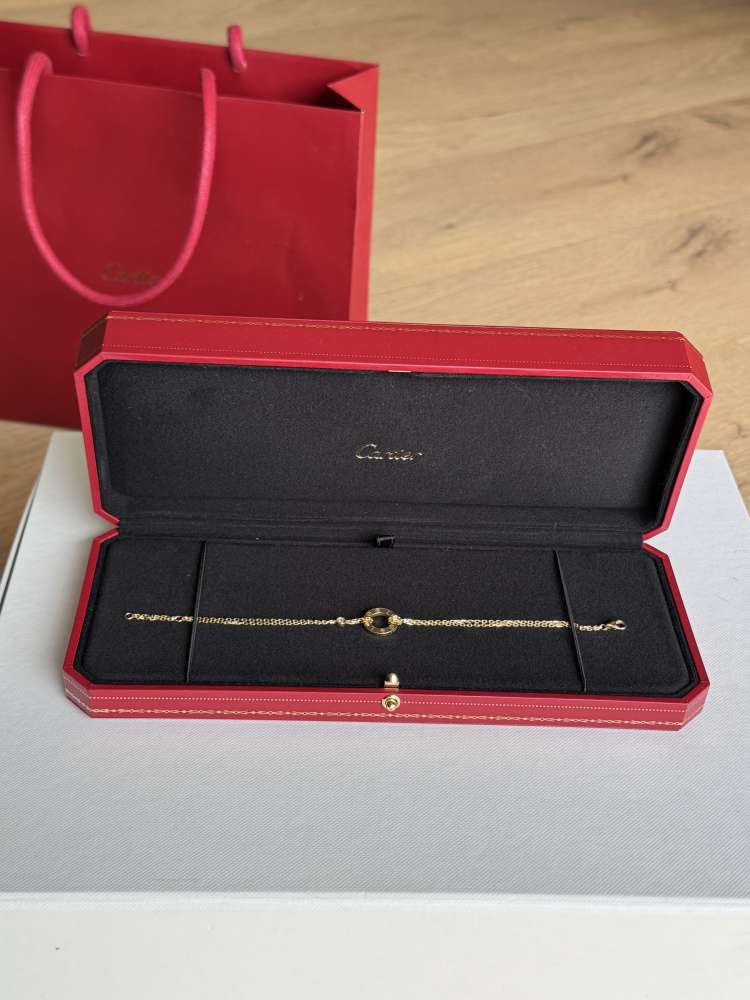 Cartier Love Bracelet, on chain with 2 diamonds