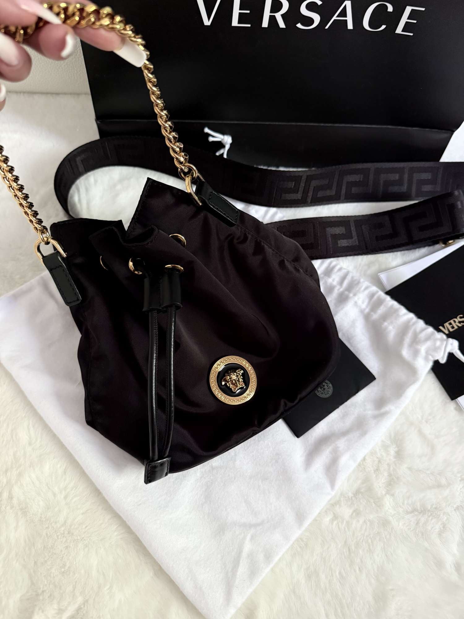 Nylonová crossbody kabelka Versace Medusa