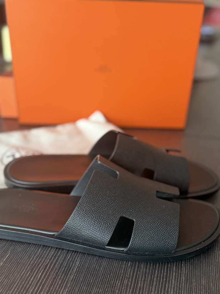 Hermes black sandals