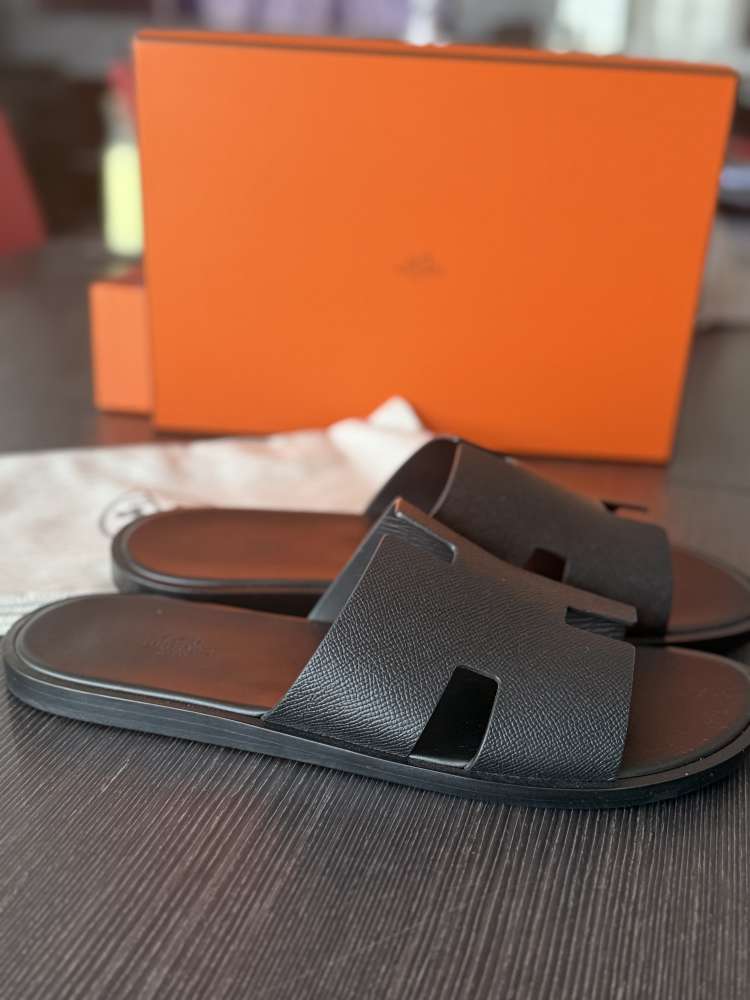 Hermes black sandals
