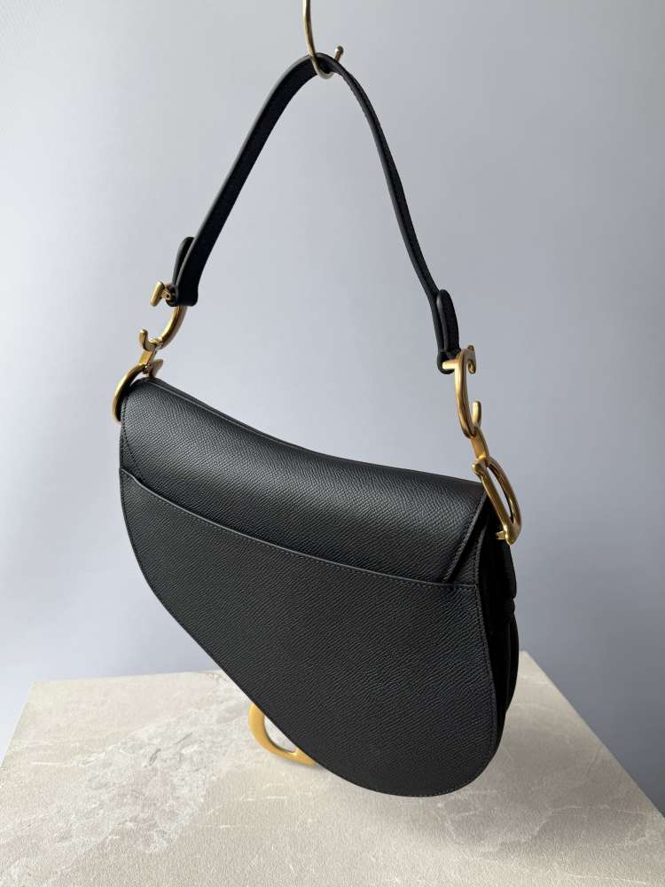 DIOR Saddle Bag s remienkom čierna kabelka so všetkým