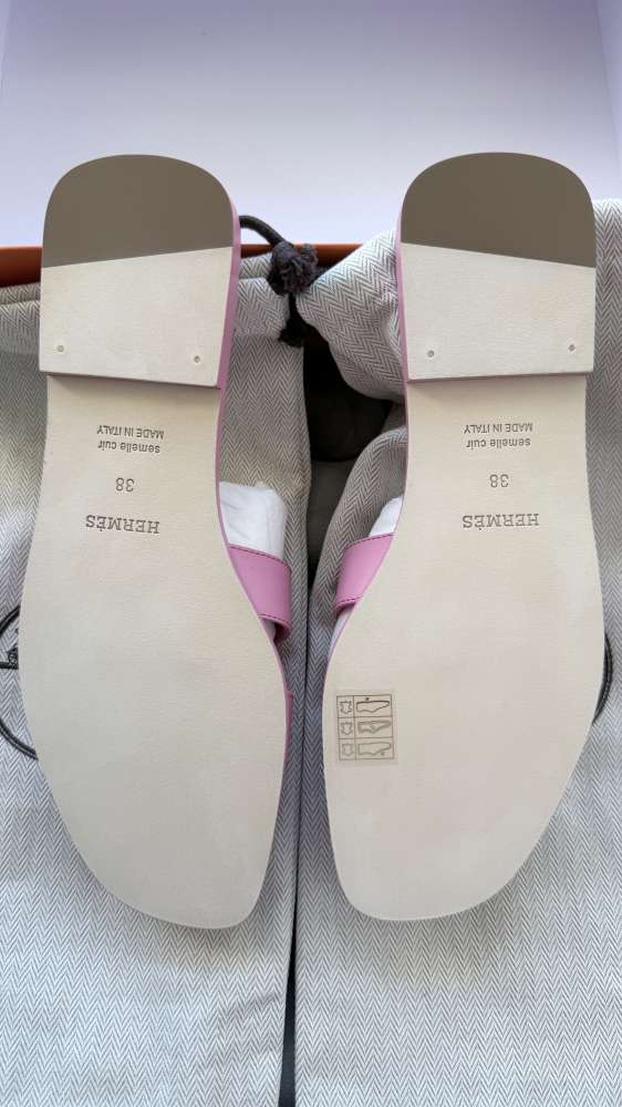 Sandále Hermès Oran rose Bonbon 38