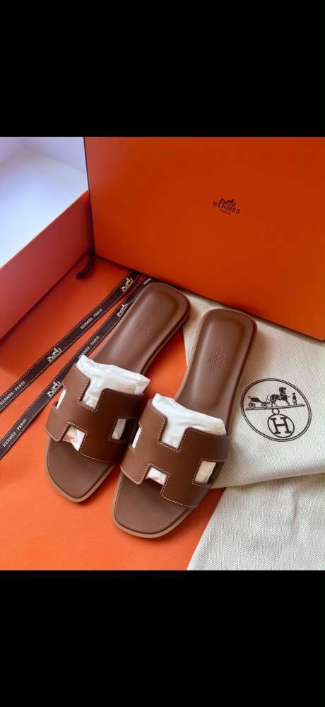 Hermes orange gold slapky