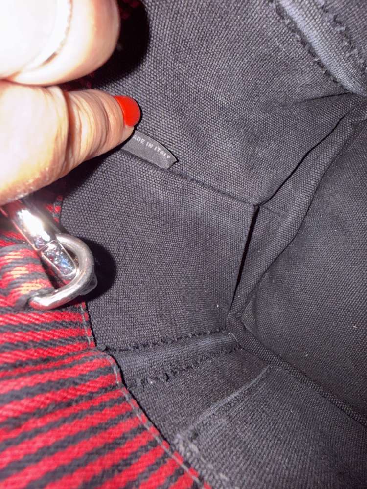 Prada canapa tote kabelka stripe