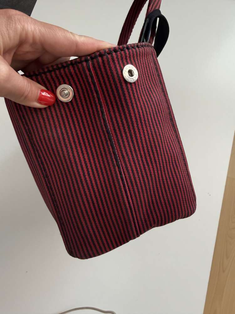 Prada canapa tote kabelka stripe