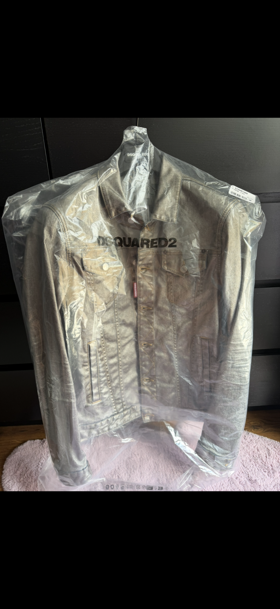 DSQUARED2 metalic effekt riflova bunda