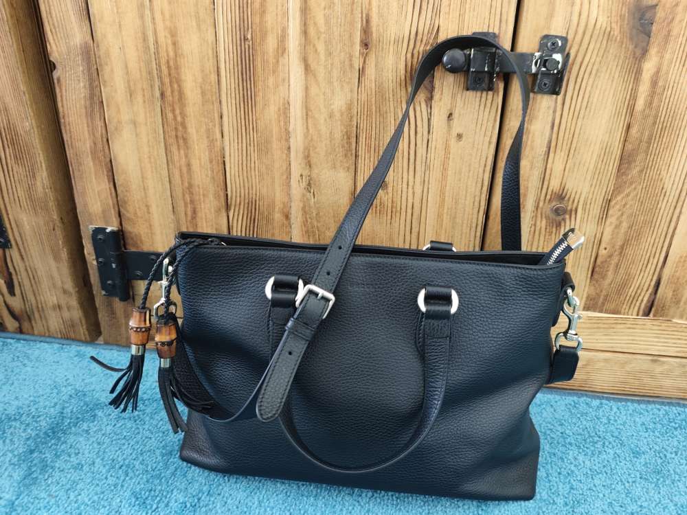 Gucci Bamboo leather black