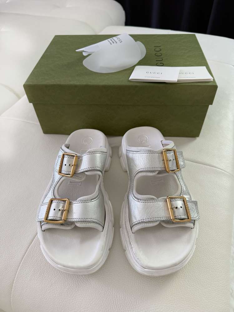 Kožené sandále Gucci Aguru