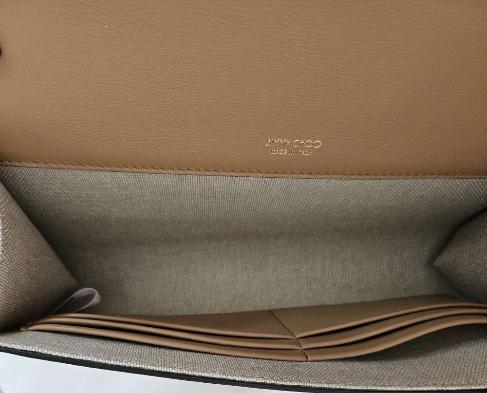 JIMMY CHOO Biscuit & Gold Diamond Mini Shoulder Bag. PC:1100 eur.