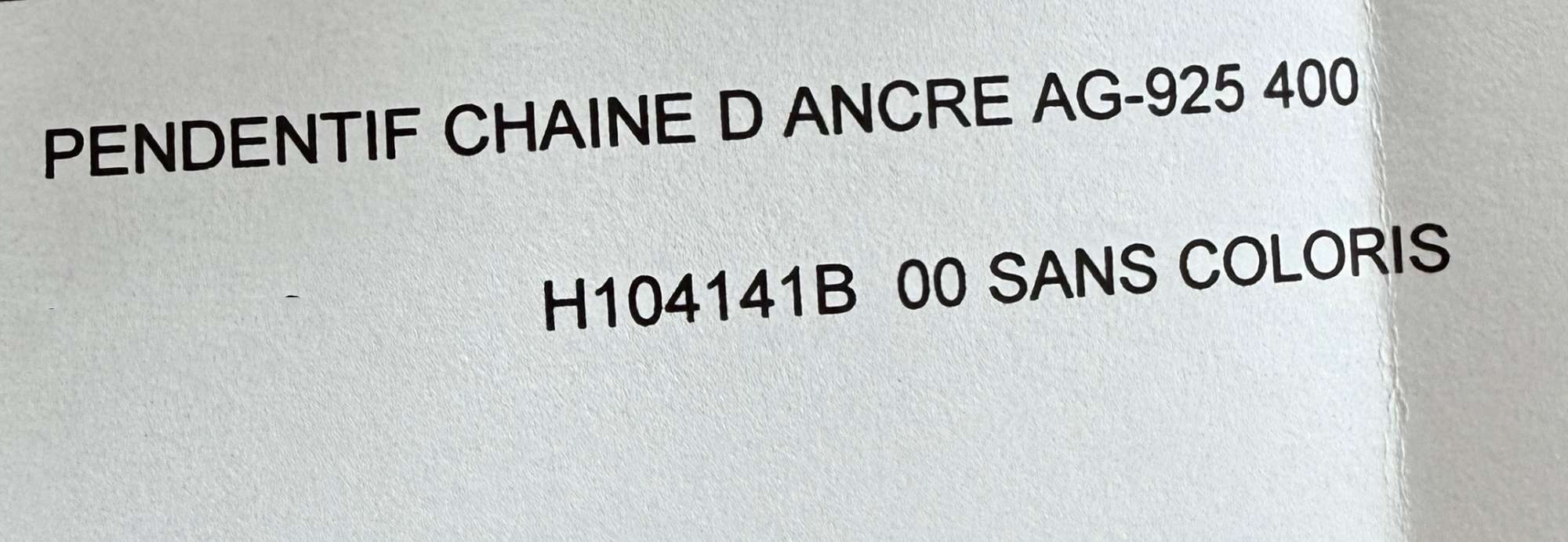 Strieborný náhrdelník Hermès Chaine d'ancre