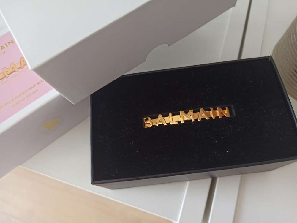 BALMAIN 18K GOLD PLATED HAIR SLIDE