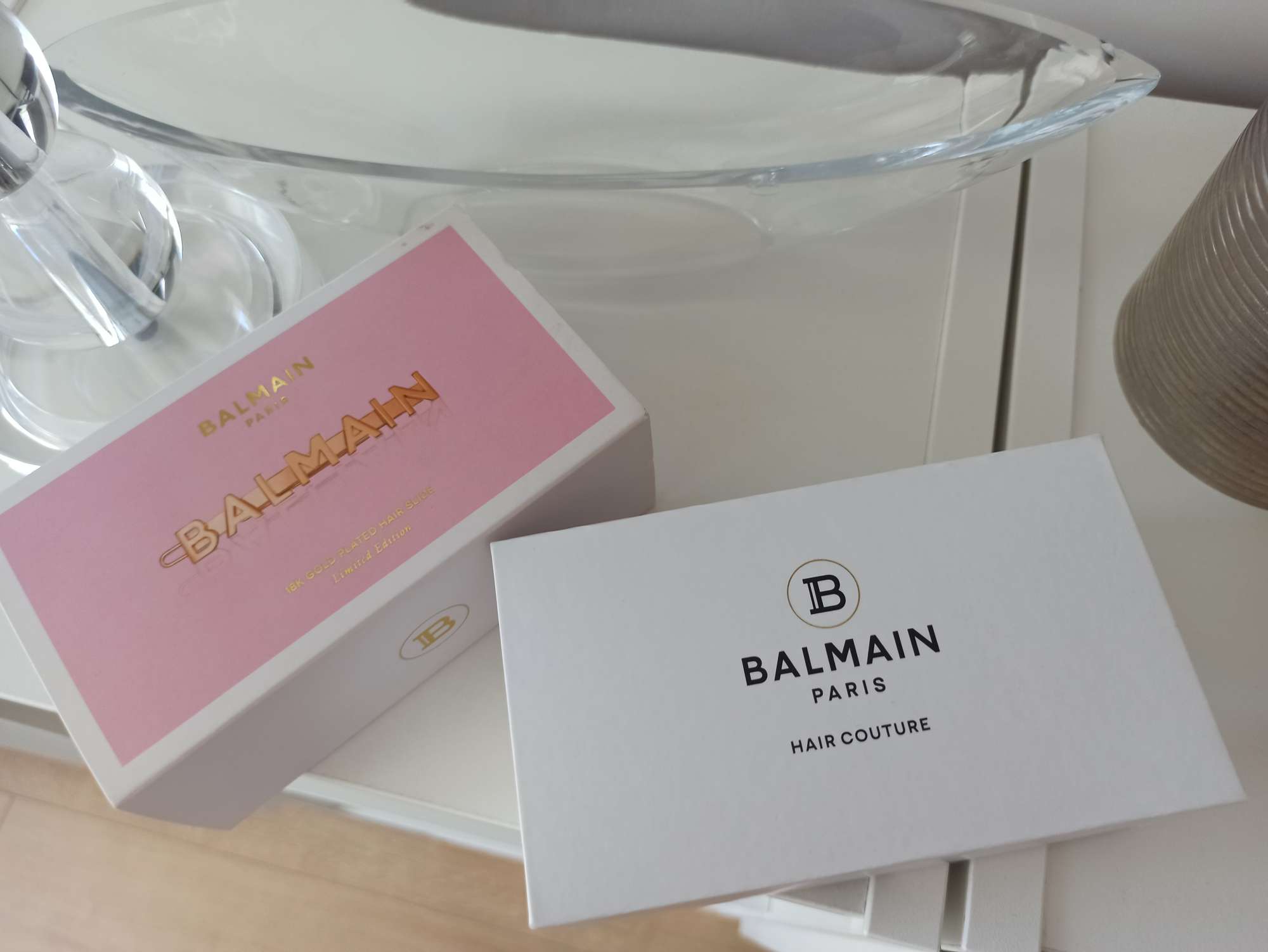 BALMAIN 18K GOLD PLATED HAIR SLIDE