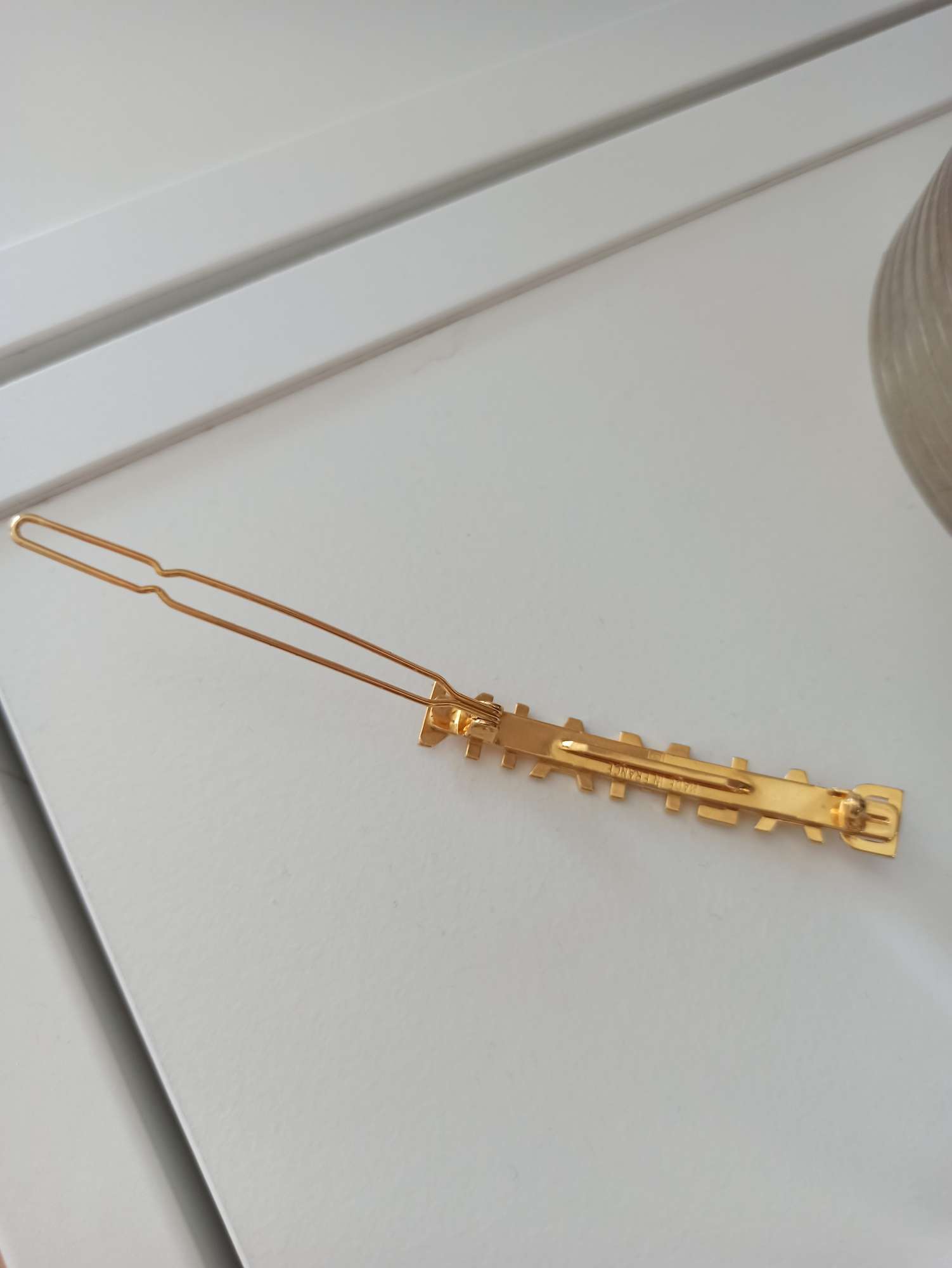 BALMAIN 18K GOLD PLATED HAIR SLIDE