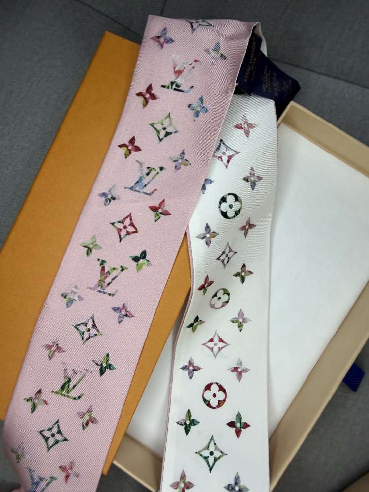 Louis Vuitton bandeau Monogram kvetinová – ružovo-biela, nová s visačkou
