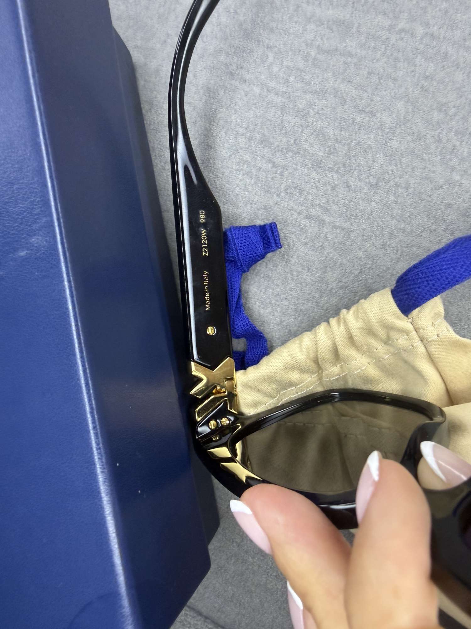 Louis Vuitton GO-14 Square slnečné okuliare – čierne, komplet balenie