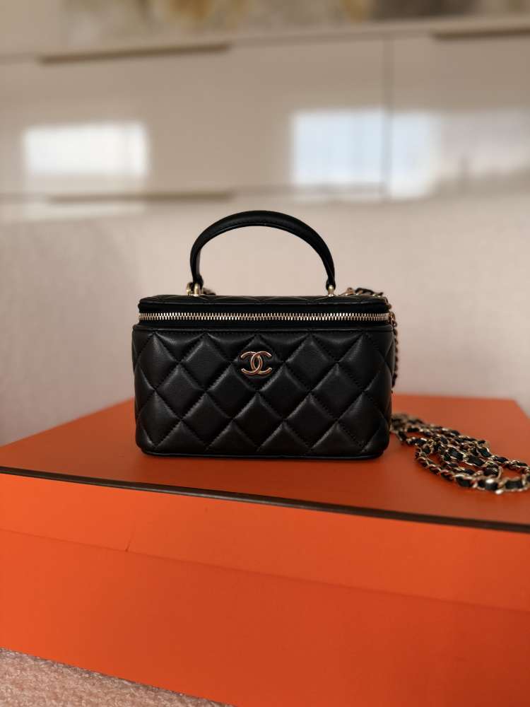 CHANEL Vanity Avec Poignée AP2199 – Black Lambskin | Kompletné balenie