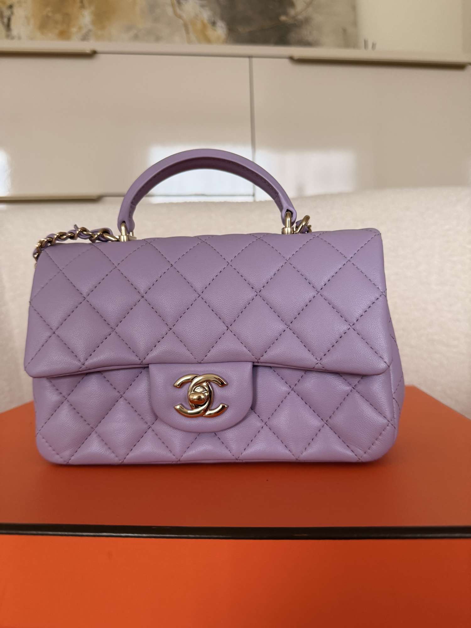 CHANEL Coco Handle Mini – Lavender Lambskin | Kompletné balenie