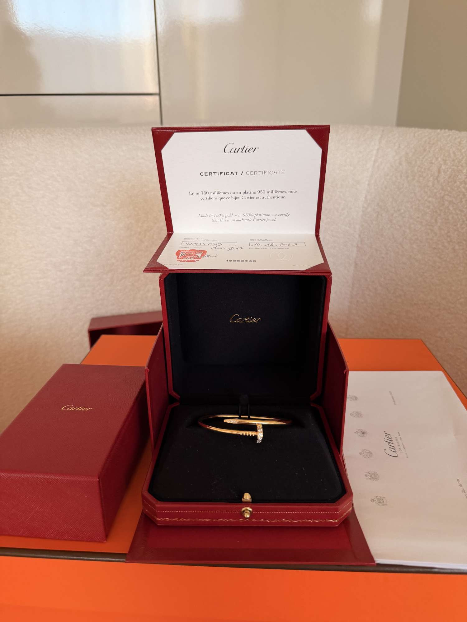 Cartier Juste un Clou Bracelet Diamonds 18k Yellow Gold – kompletný set