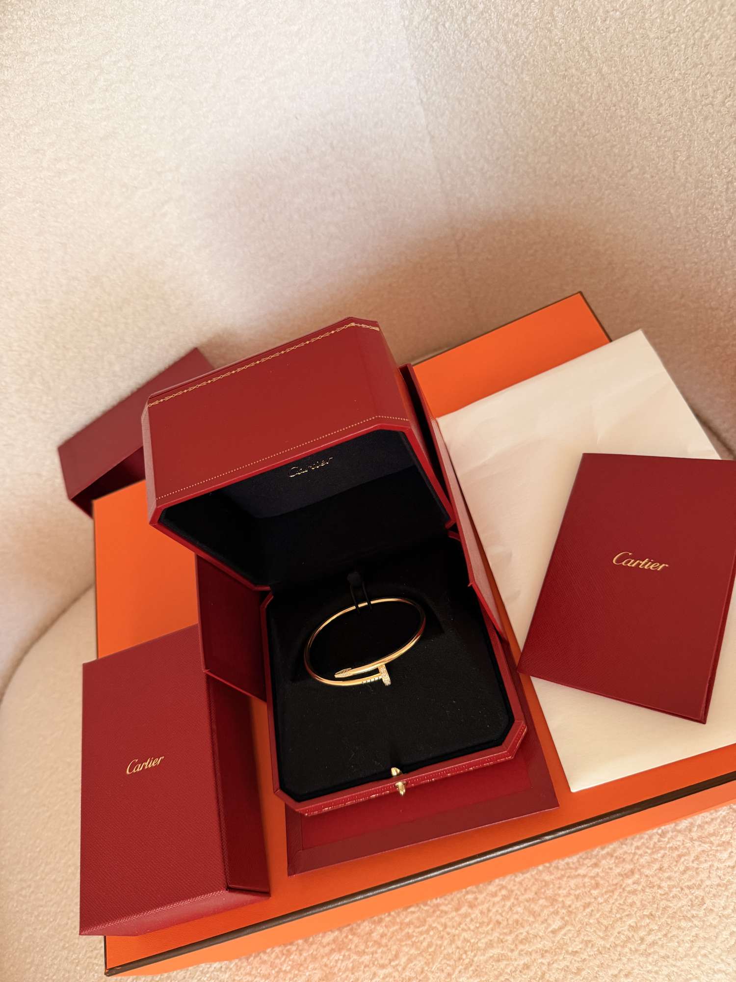 Cartier Juste un Clou Bracelet Diamonds 18k Yellow Gold – kompletný set