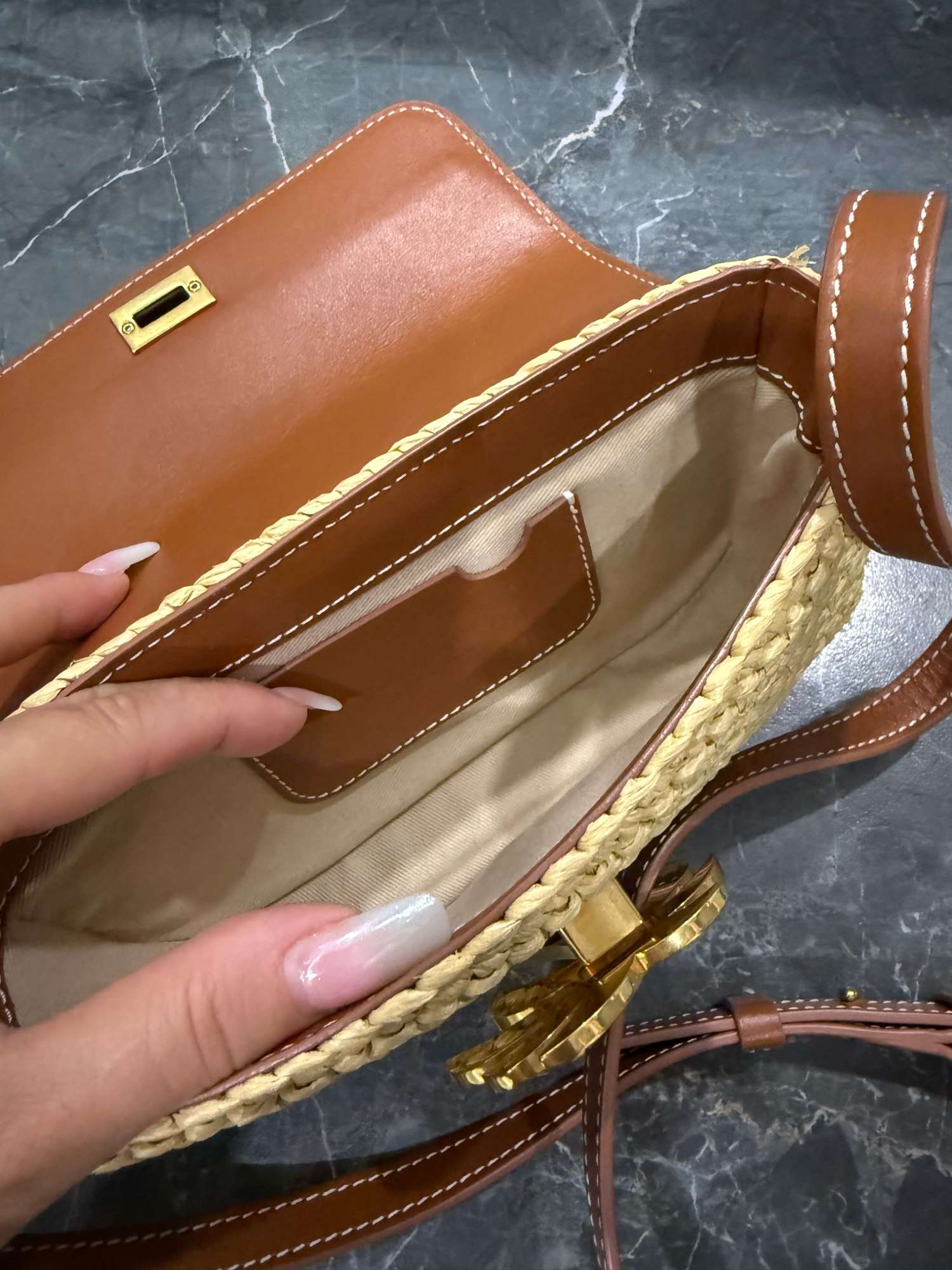 Palm Angels Borsa v taške Raffia