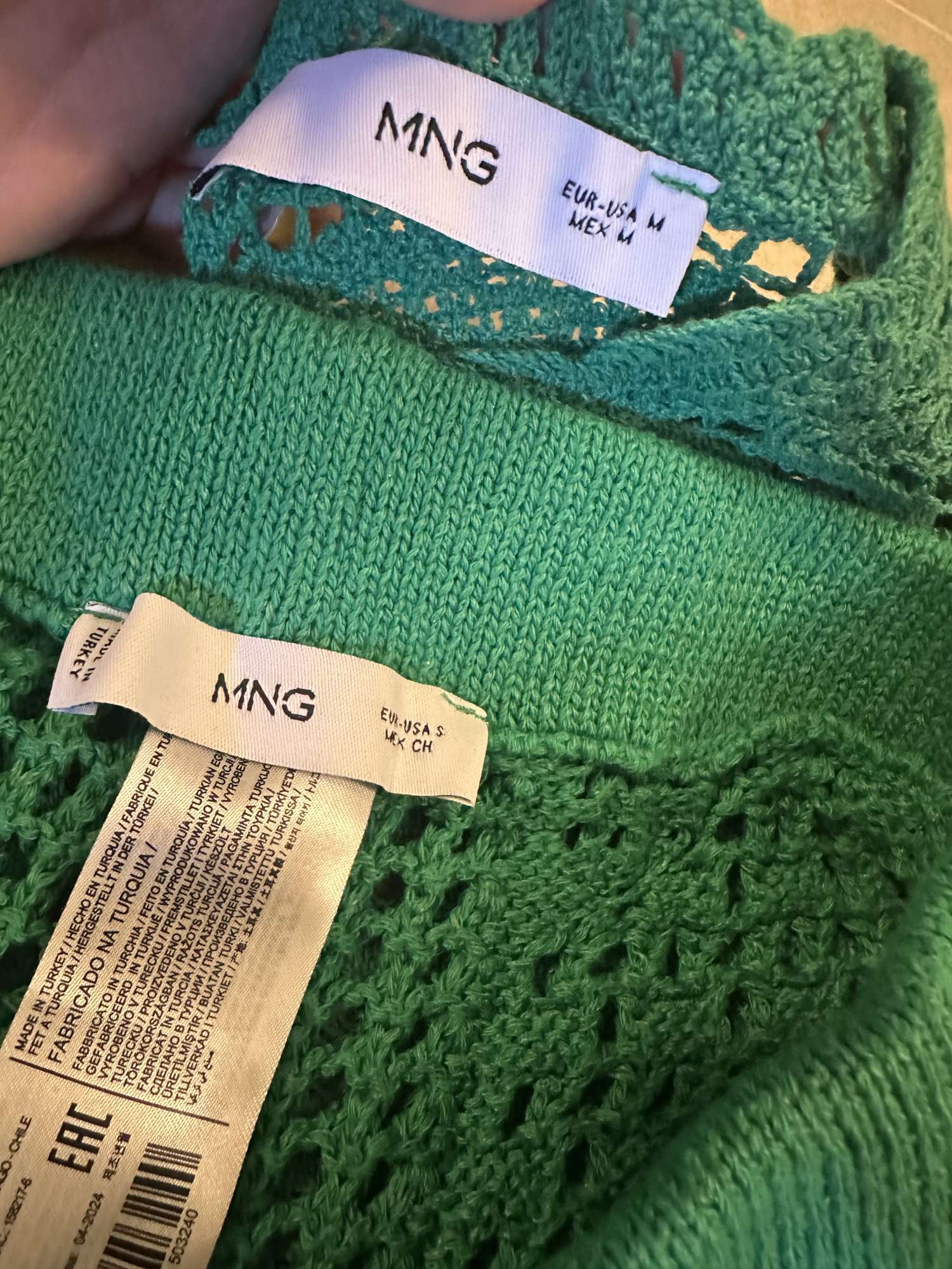 Hackovany komplet Mango