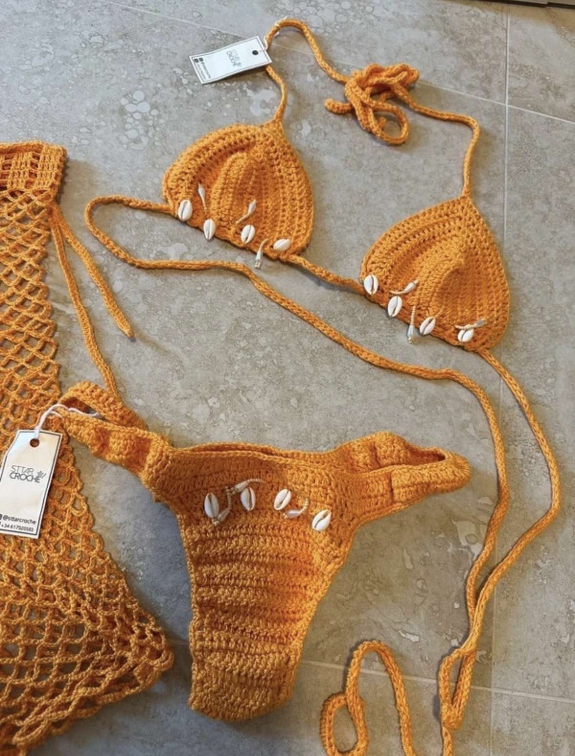 Luxusne hackovane plavky Star de Croche