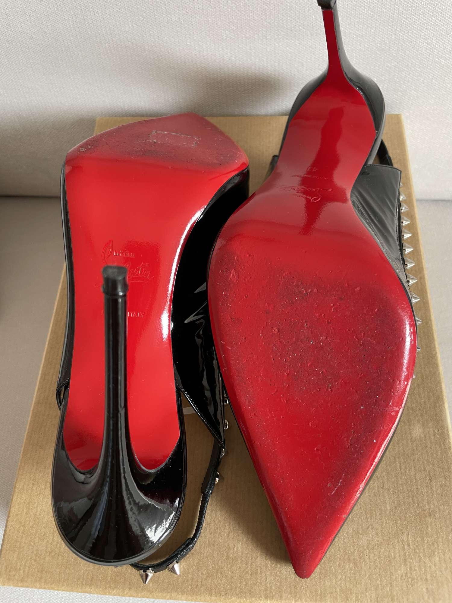 Christian Louboutin Brigadine 100 patent/pvc