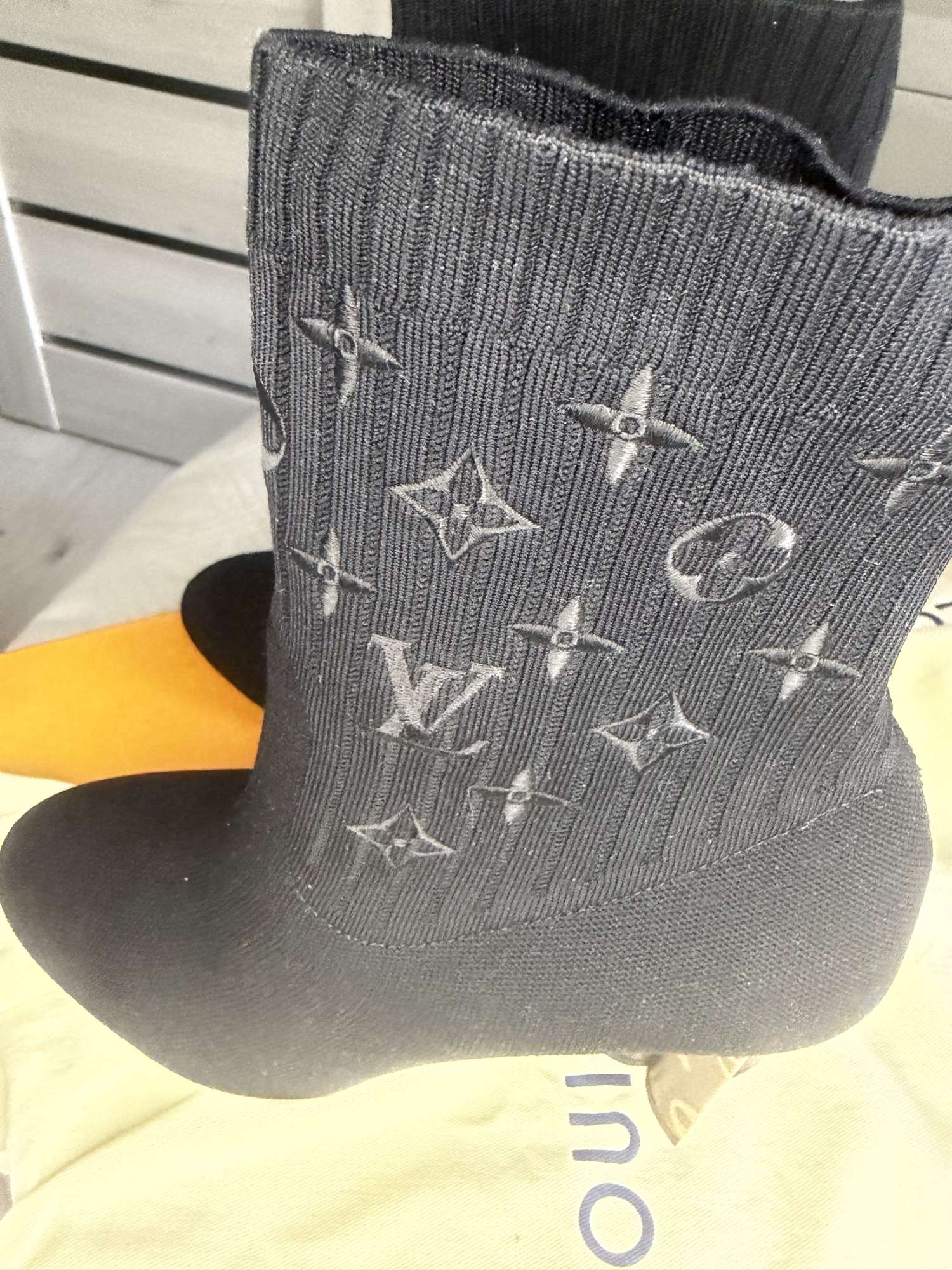 Louis Vuitton Silhouette Ankle Boots — Black Knit 🖤