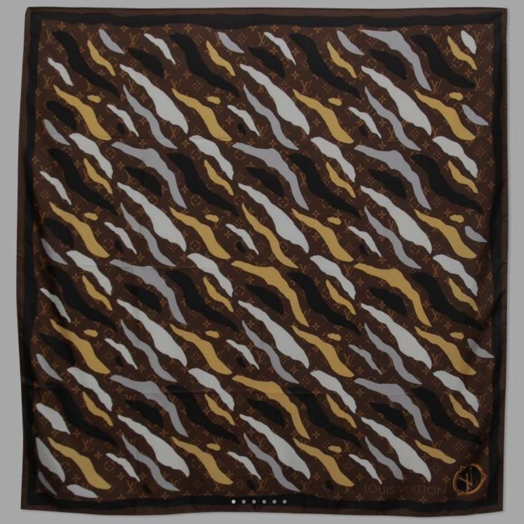 Louis Vuitton šatka LOL brown monogram silk