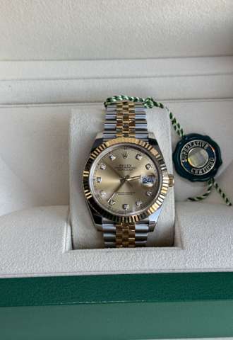 https://www.vipluxury.sk/Hodinky Rolex DateJust 41 Diamond ciferník Full set Zaruka 2028