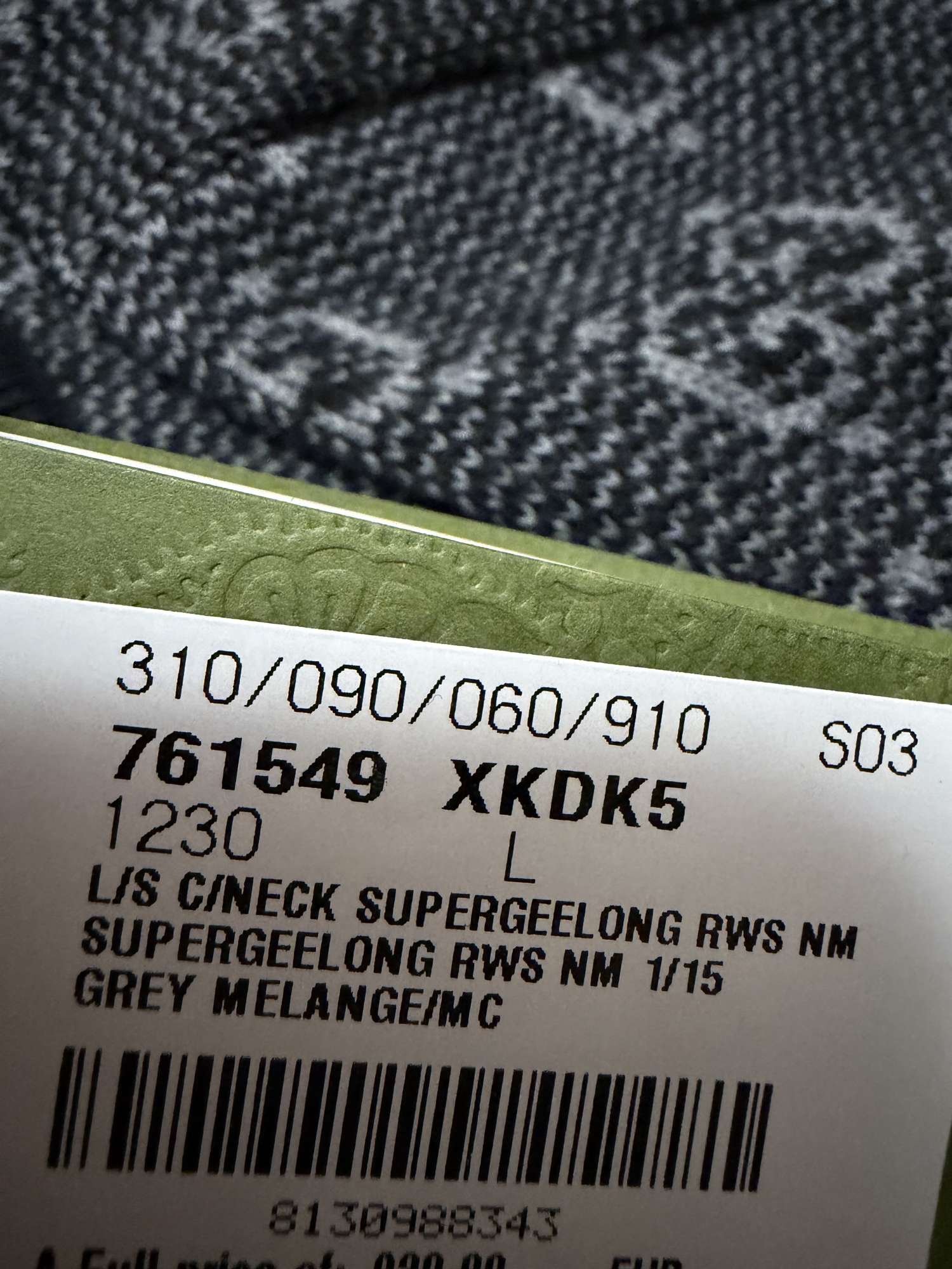 Gucci GG monogram sveter z vlny