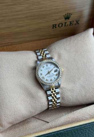 https://www.vipluxury.sk/Hodinky Rolex DateJust 26mm Celá sada Zaruka Diamanty, Top stav Ref.69173