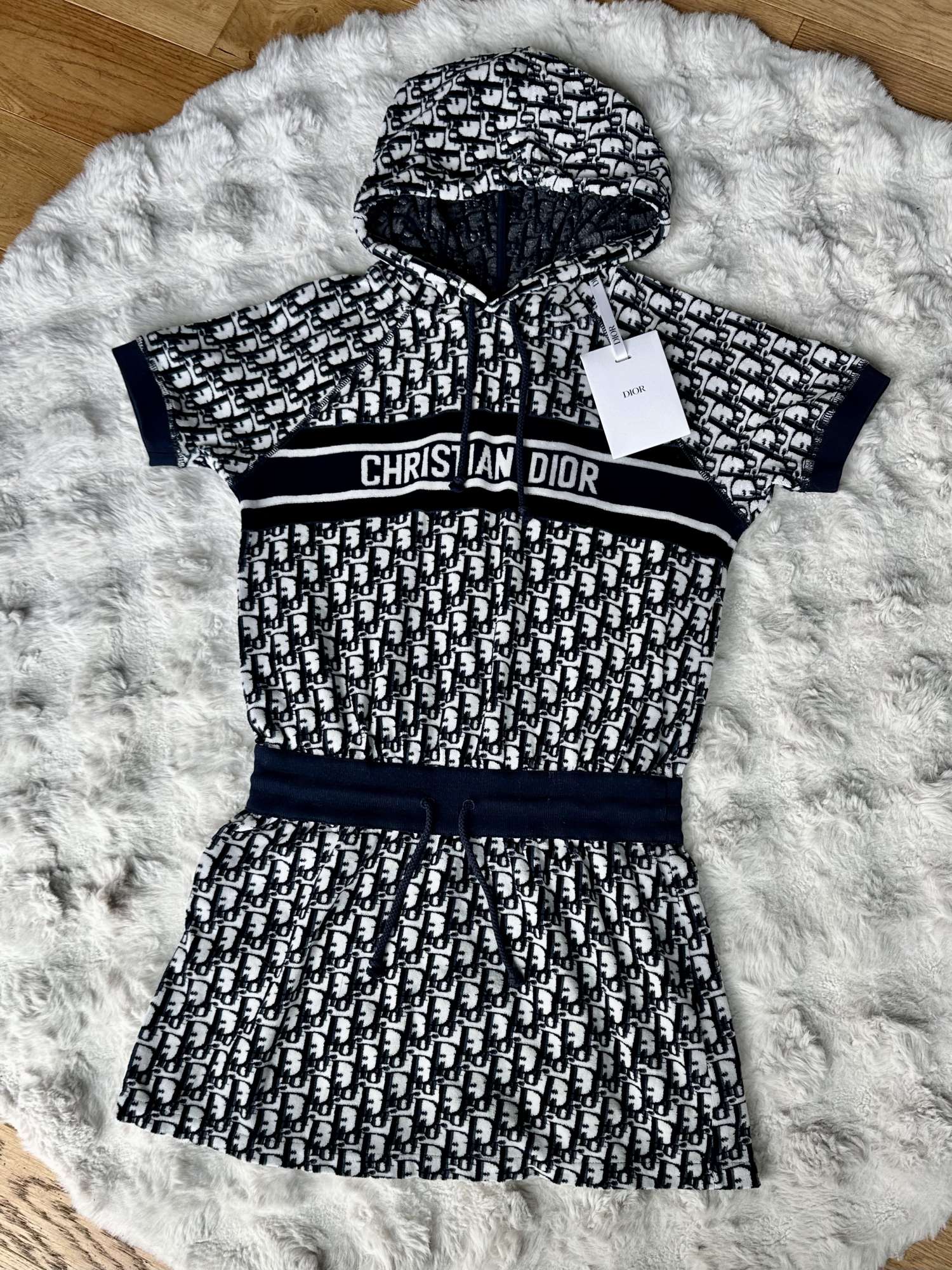 Dior Oblique hooded short dress