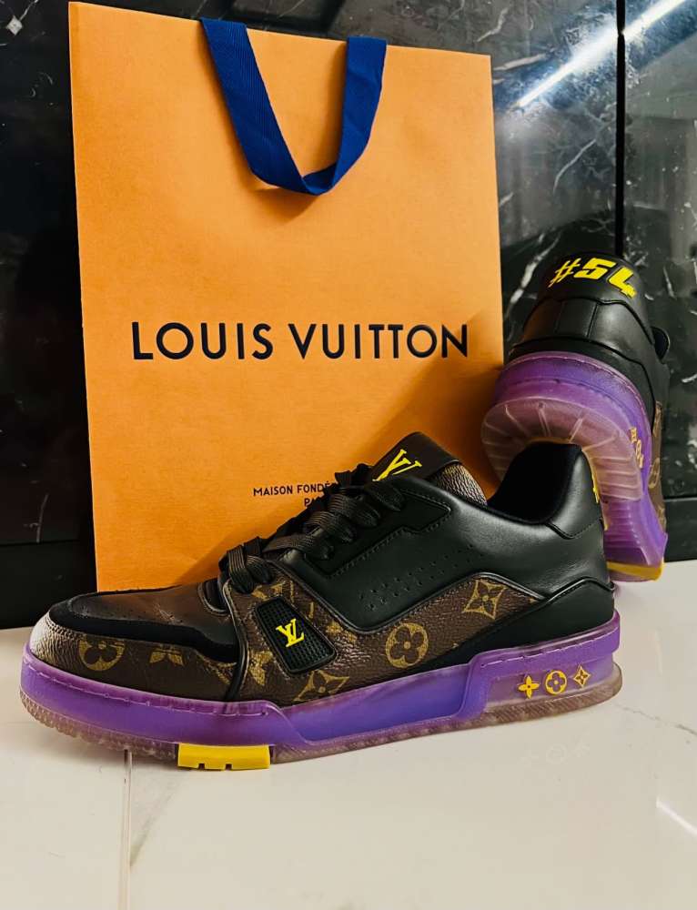 Louis Vuitton LV Trainer Sneaker Purple Black / Monogram