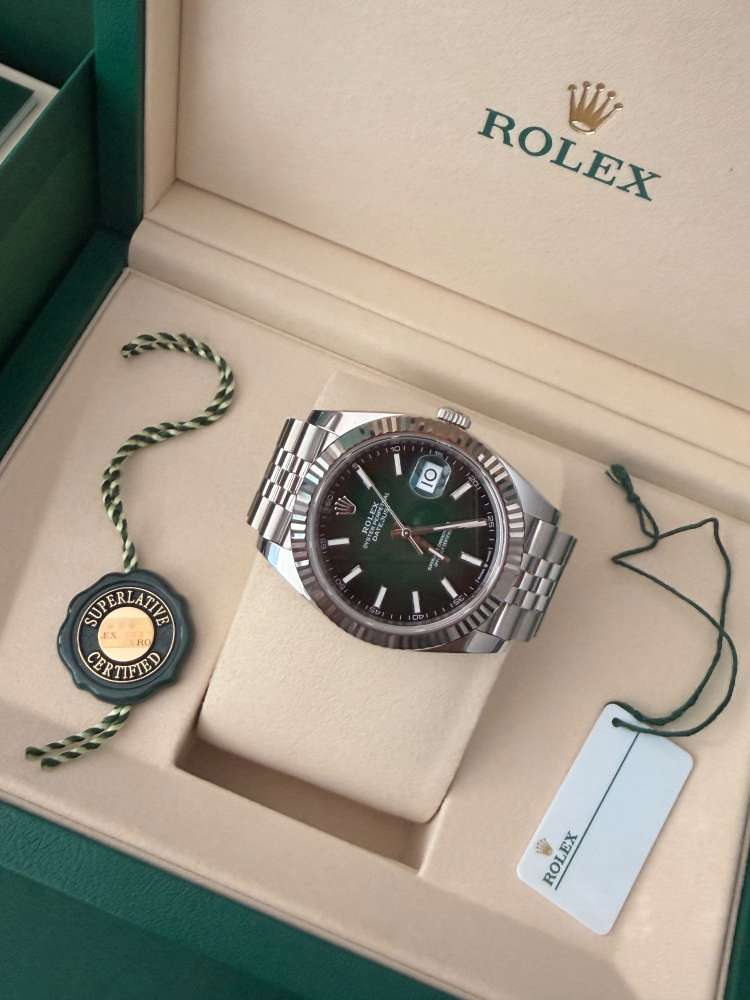 Rolex Oyster Perpetual Datejust Ombre Green Jubilee 41