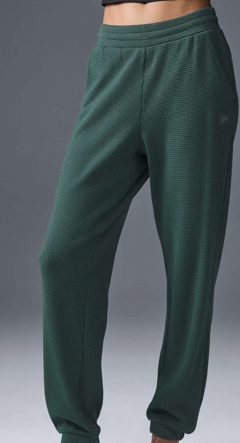 Alo Yoga weekend jogger tepláky - winter ivy farba