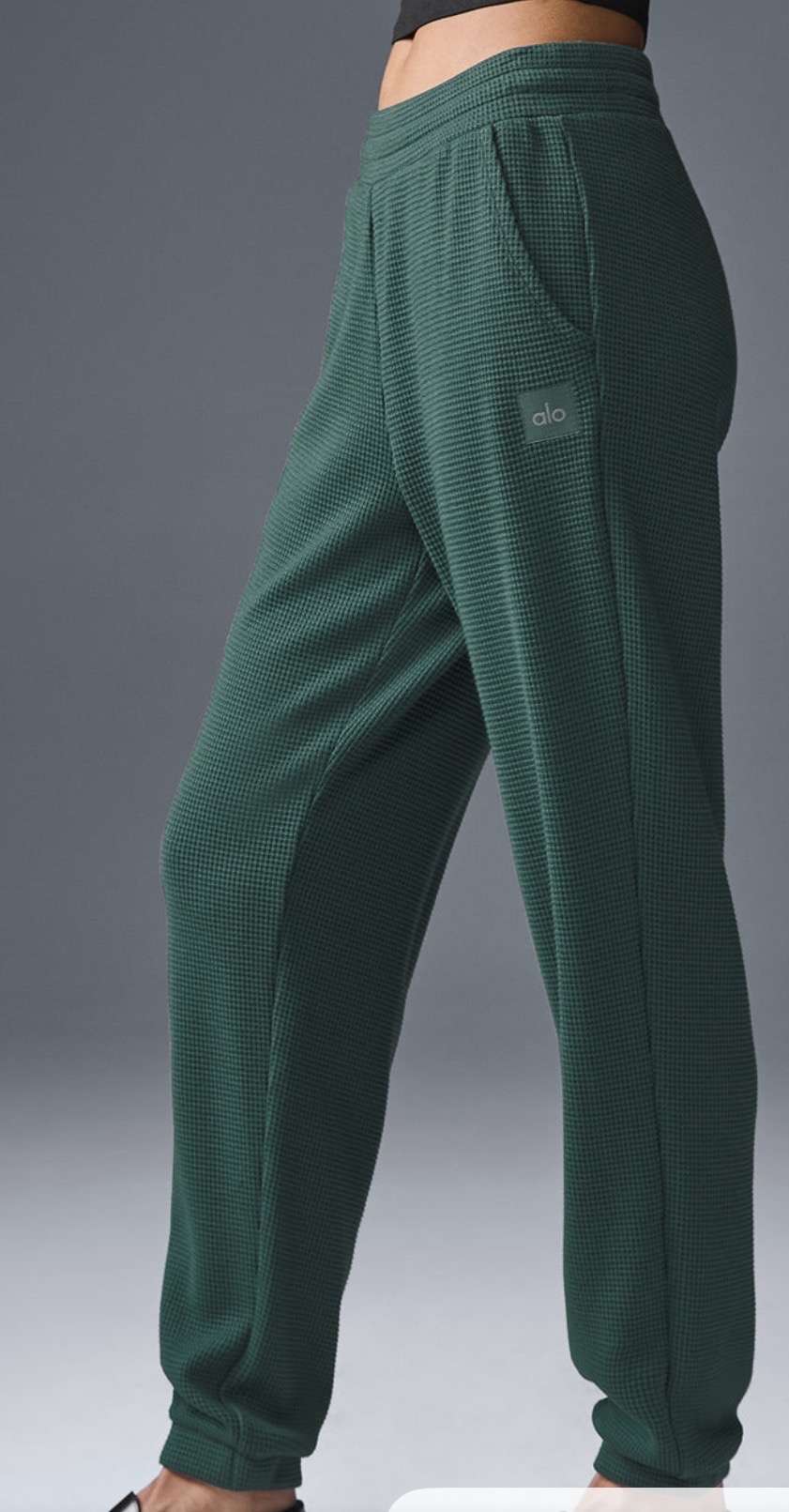 Alo Yoga weekend jogger tepláky - winter ivy farba
