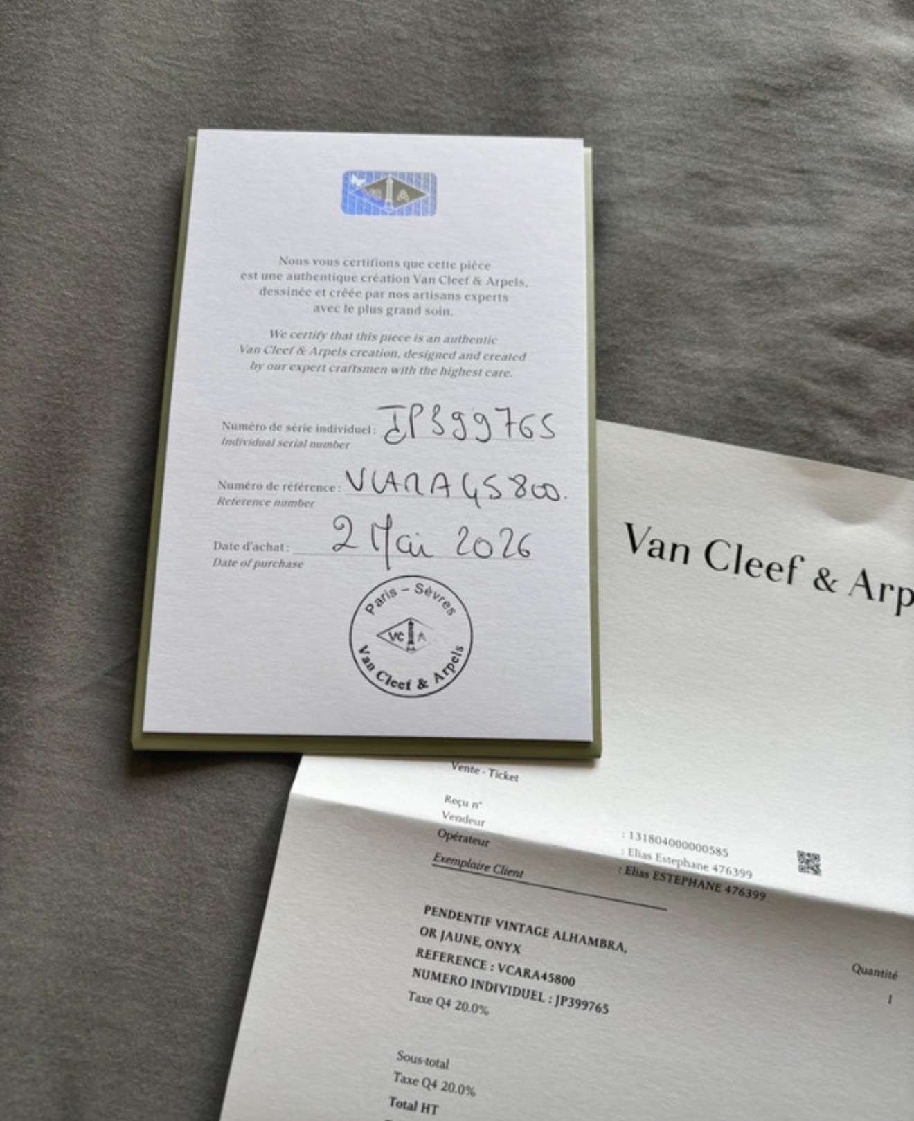 Van Cleef arpels Ónyx