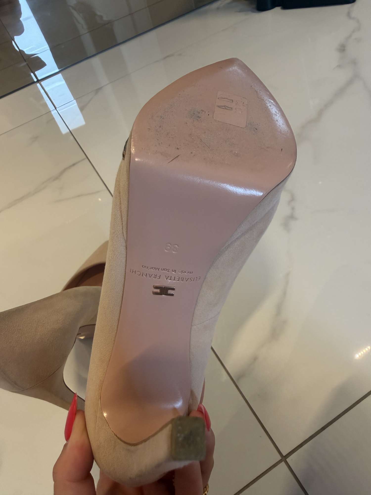 Elisabetta Franchi Nude Elegance Pumps