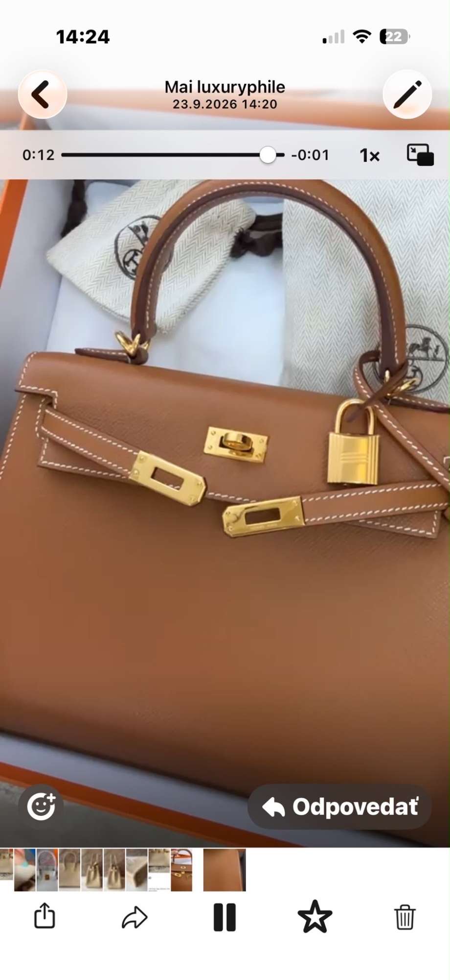 HERMÈS KELLY 25 GOLD GHW