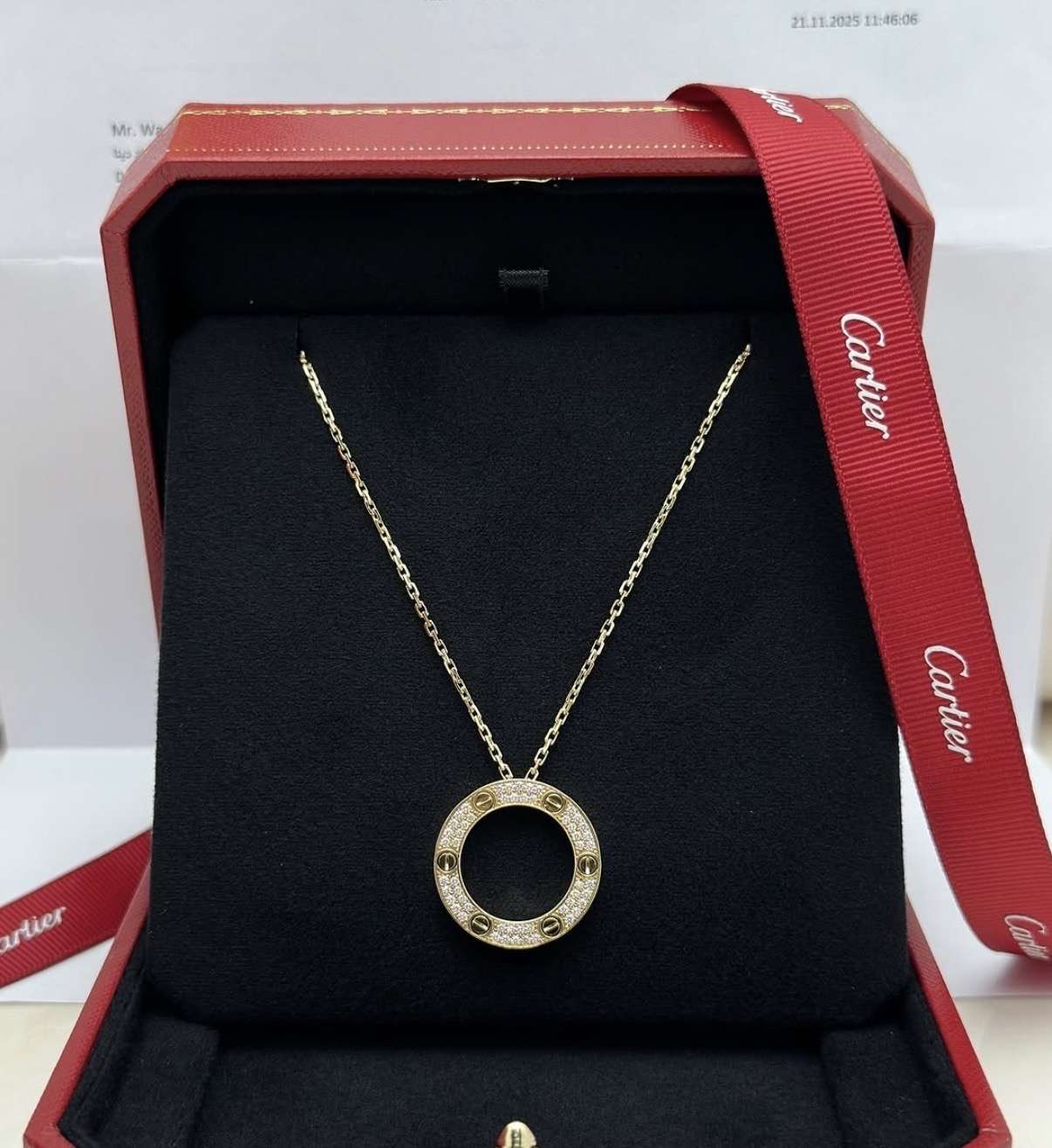 Cartier love nahrdelnik diamanty