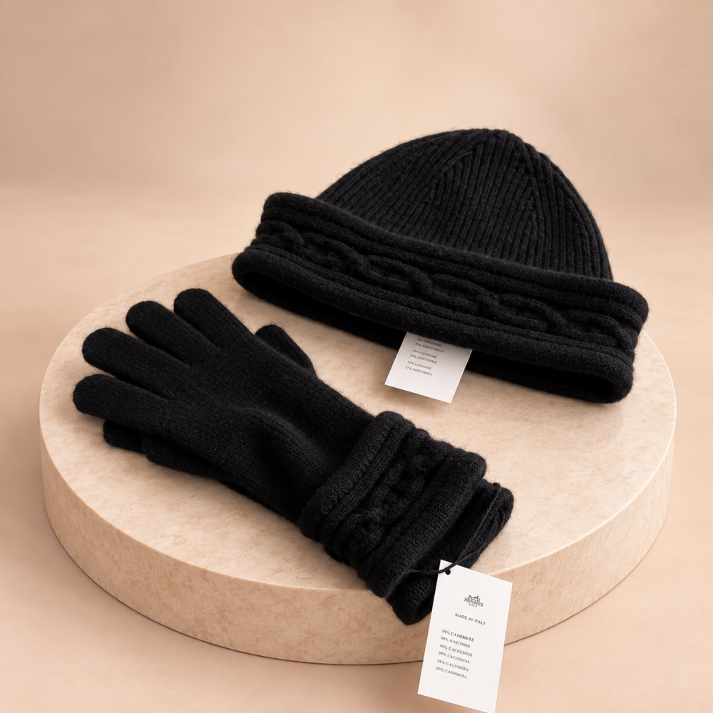 Hermes Set ciapka a rukavice