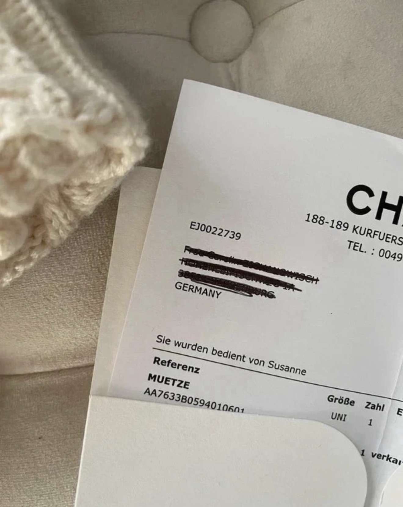 Chanel čiapka