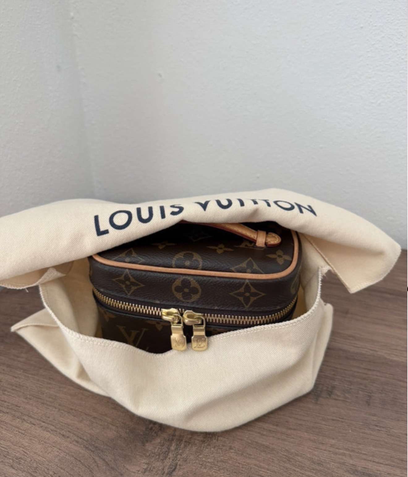 Louis Vuitton Nano kozmetická taška