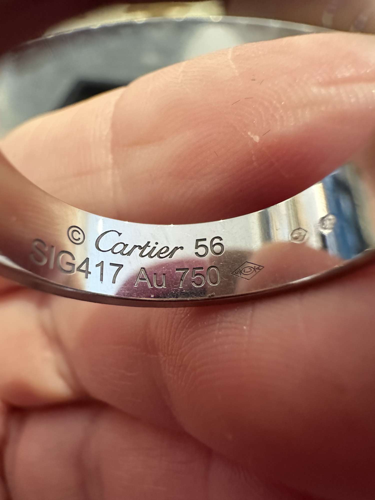 Cartier Love -zlaty prsten z bieleho zlata