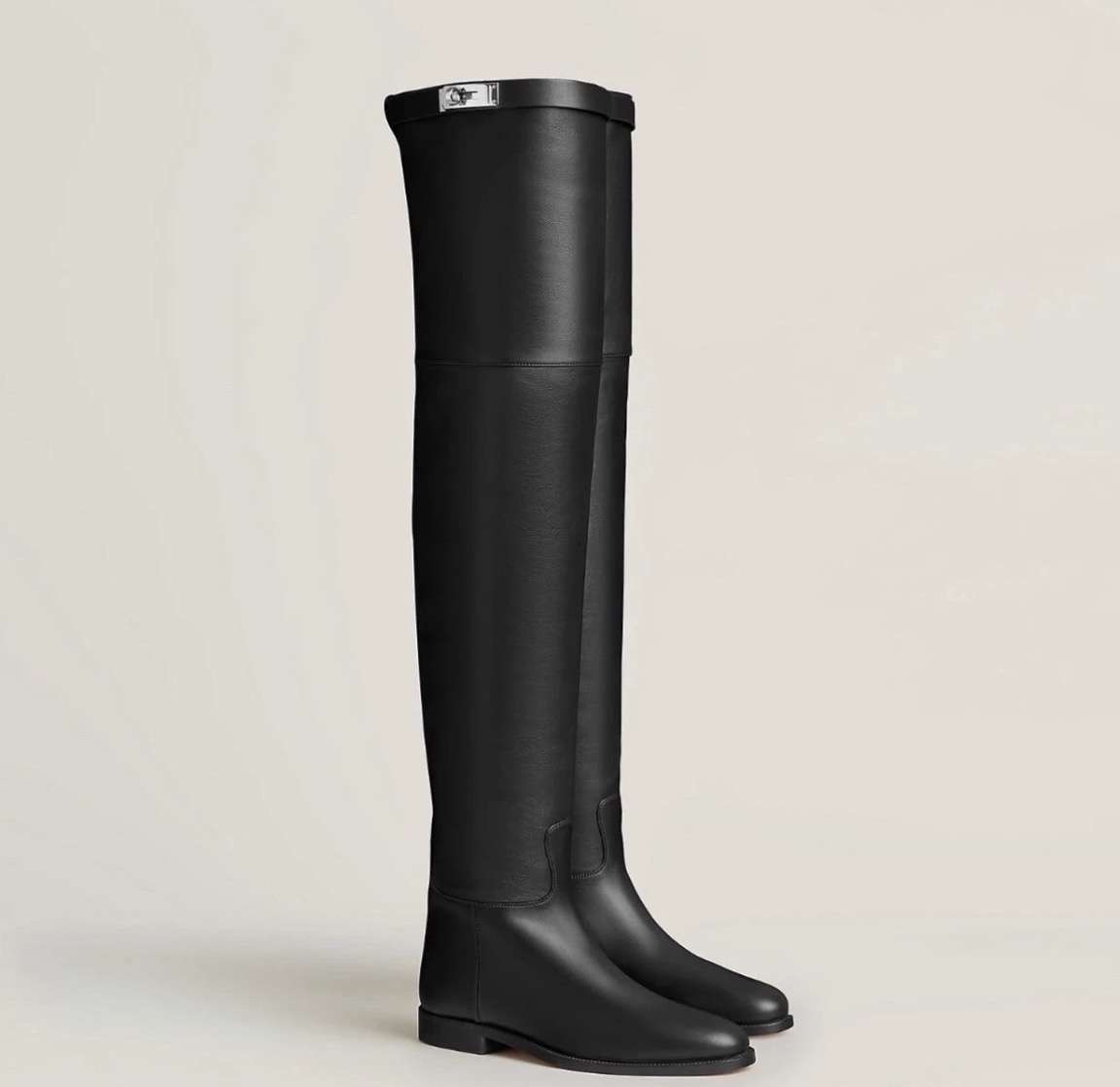 Hermès High Boots with Kelly lock