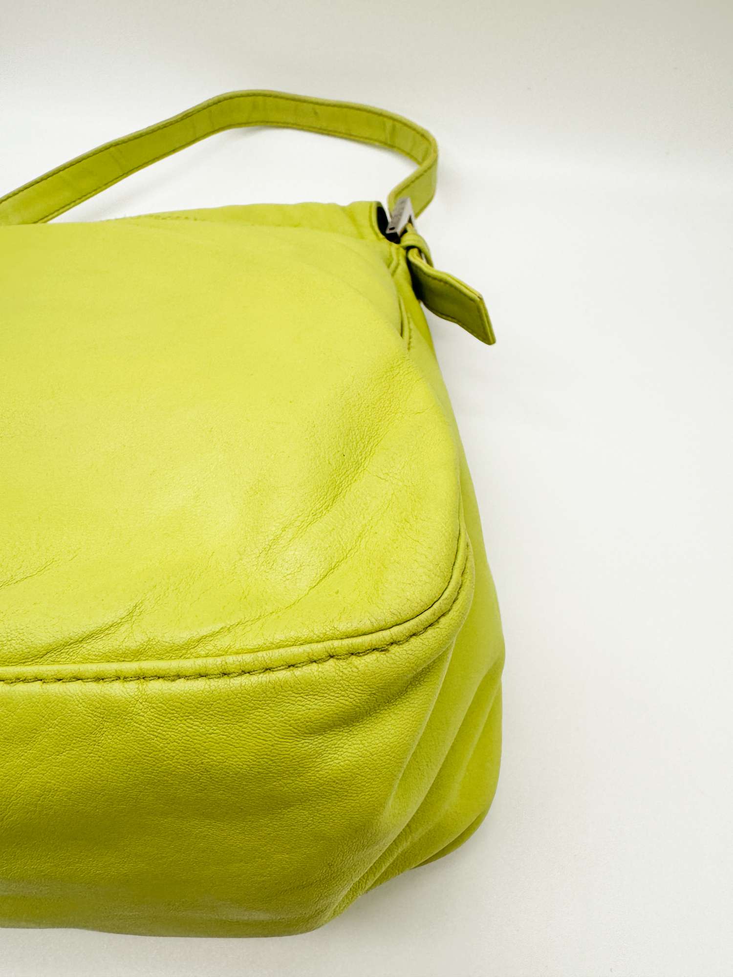 Fendi Vintage Y2K Neon Green Leather Mama Baguette