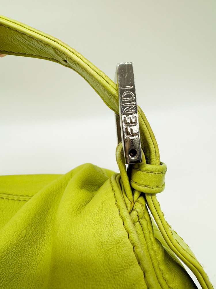 Fendi Vintage Y2K Neon Green Leather Mama Baguette