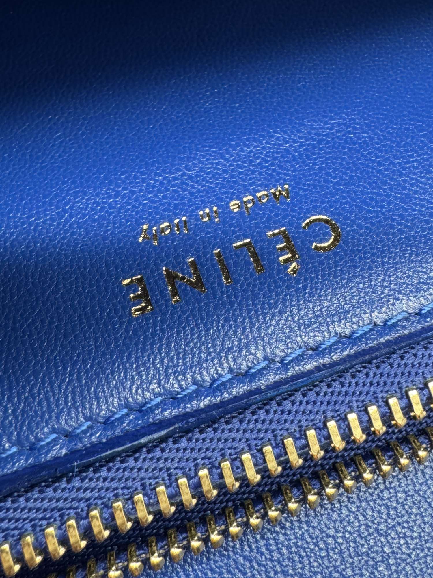 CELINE Royal Blue Real Python Medium Classic Box Flap Bag