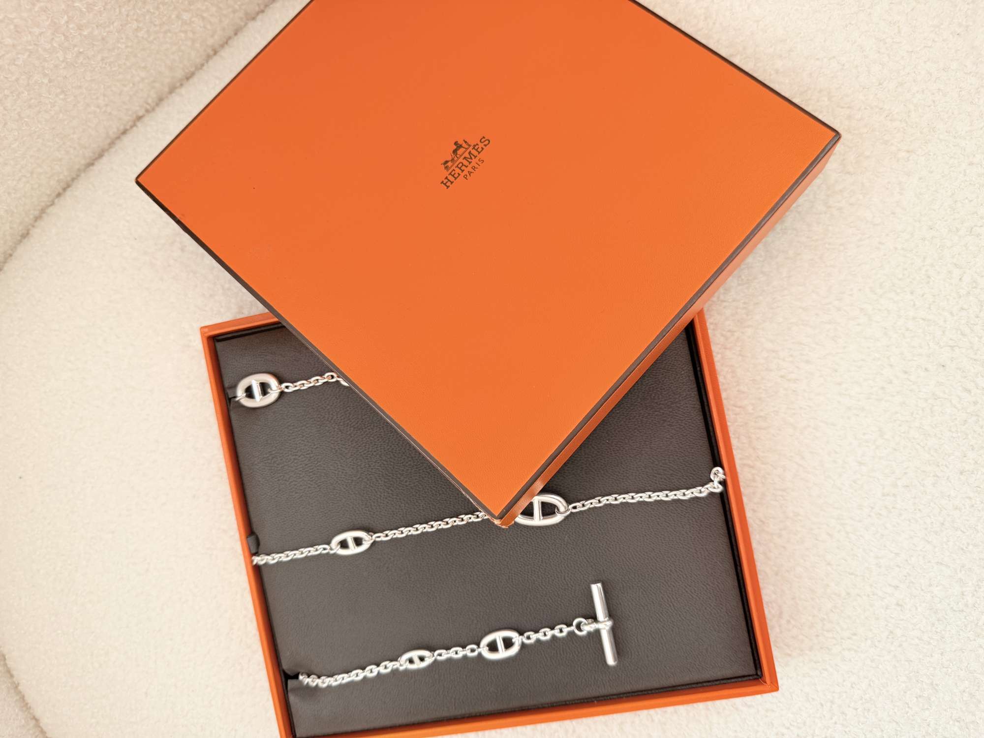 HERMÈS FARANDOLE 120 – Luxusný strieborný náhrdelník | Nenosený
